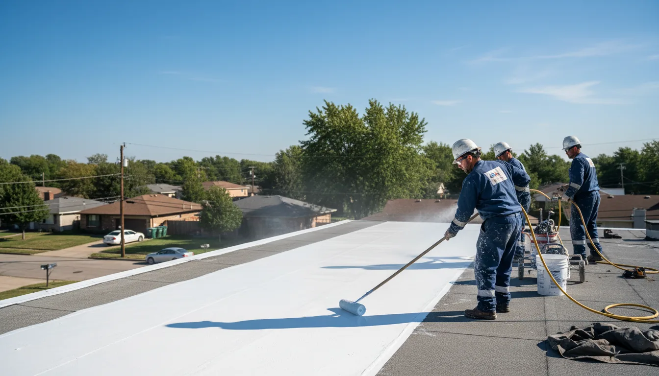 Commercial roof coating in Streetman, TX near me